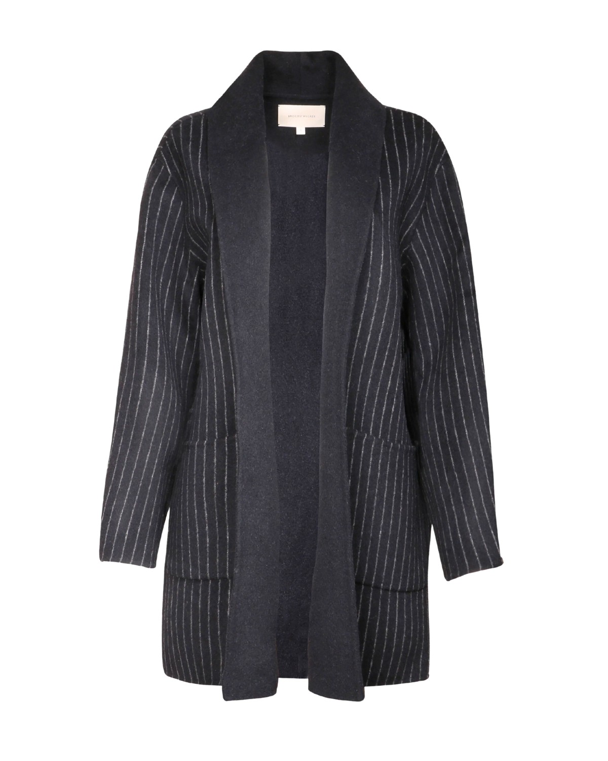 Mina Reversible Coat Baltic Pinstripe Wrabyn