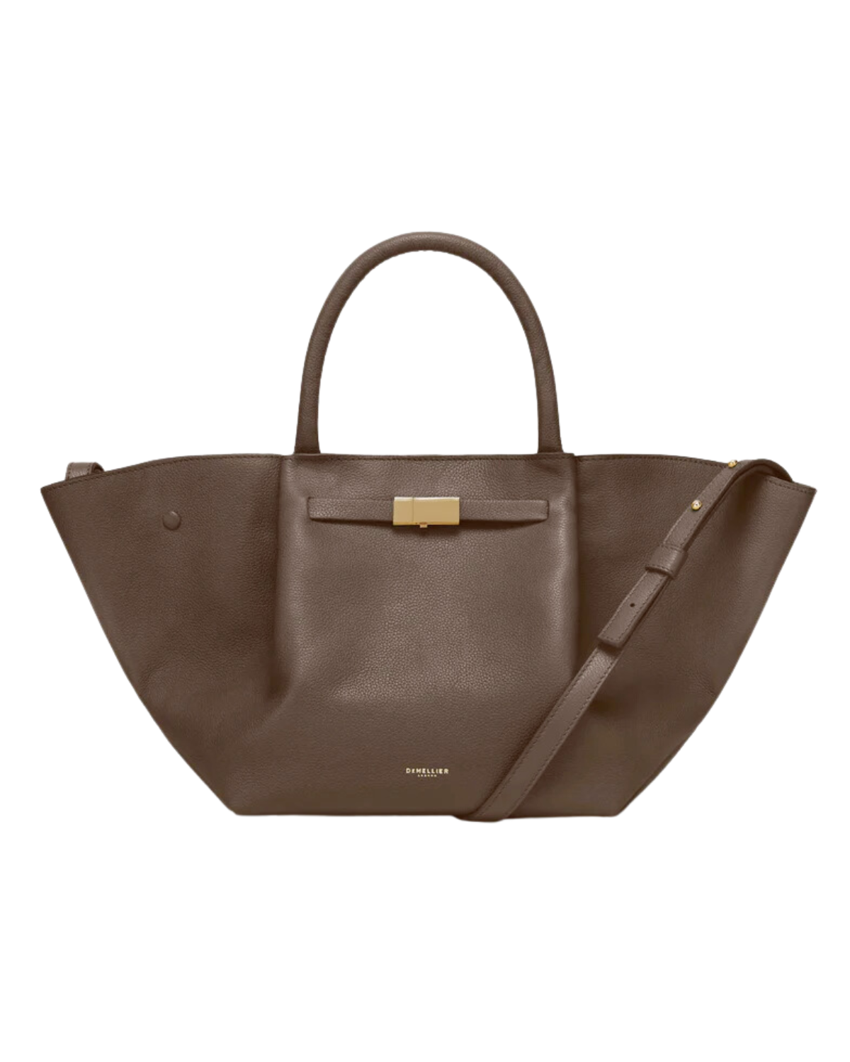 Prada Brown Grained Leather Small Tote