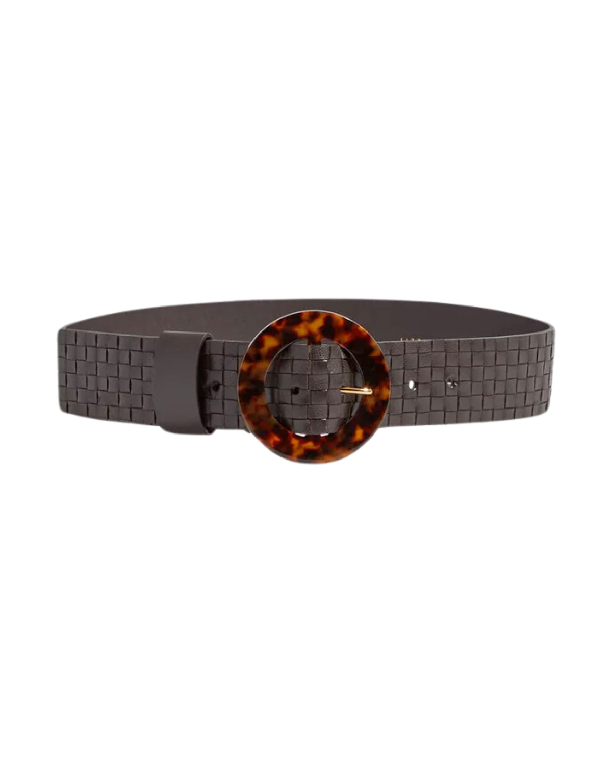 Louise Belt (Woven Brown Leather)