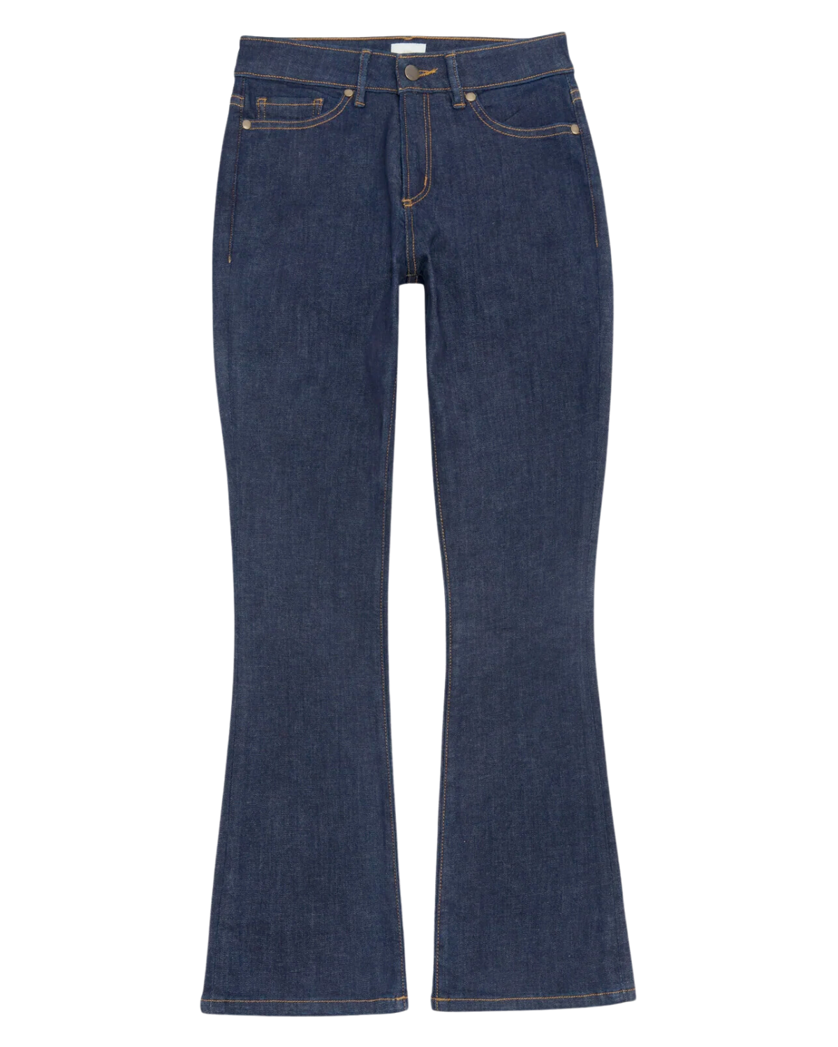 Flare Cropped 5-Pocket Jean (Indigo Stretch Denim)