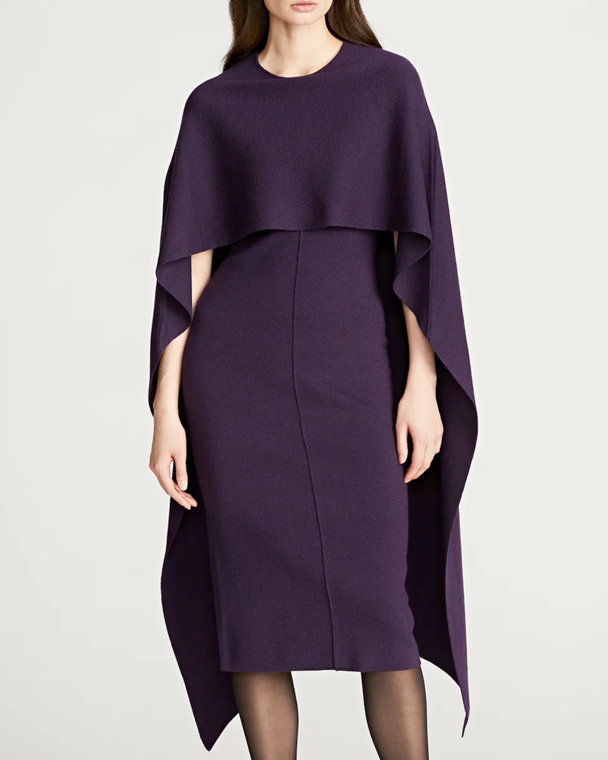Amal Sweater Dress in Wool (Aubergine)
