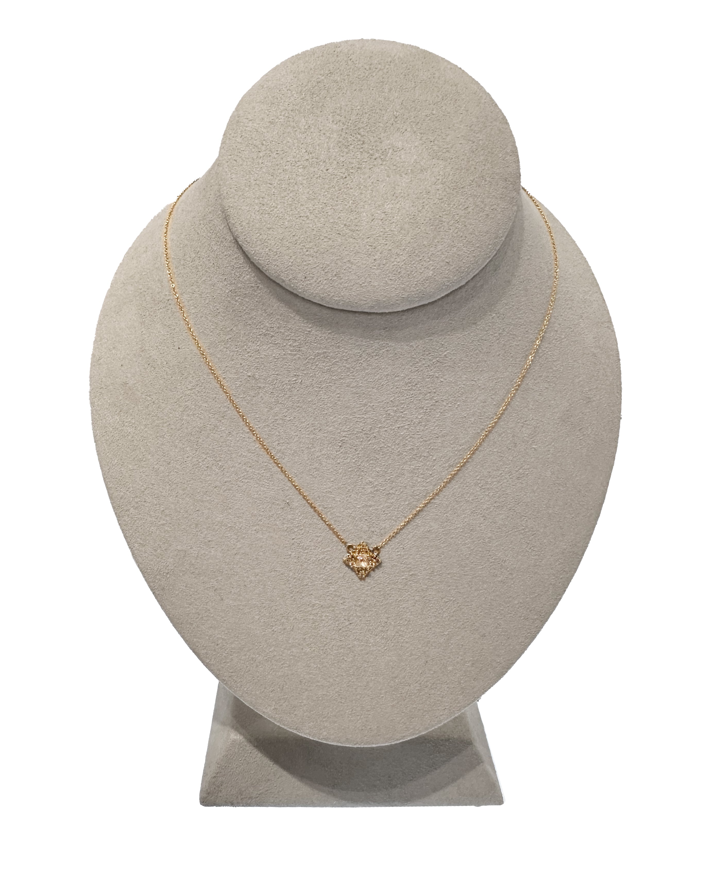 18k Yellow Gold Scallop Charm Necklace