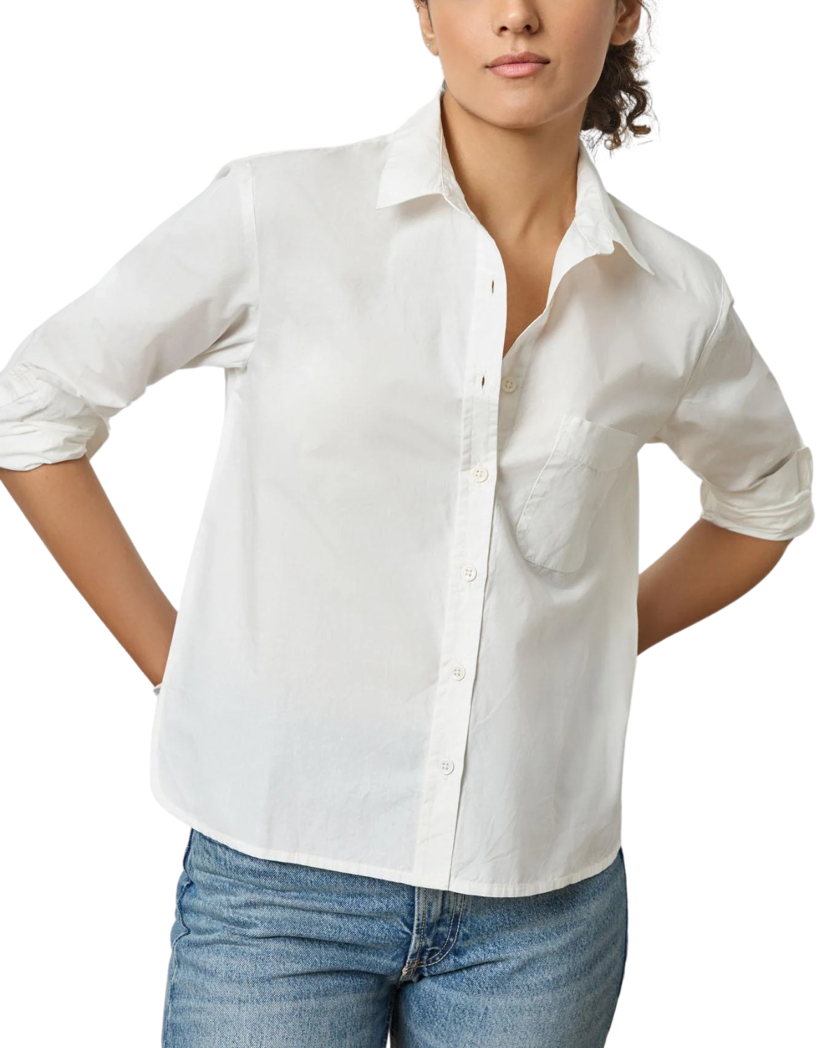 Poplin Button Down (White)