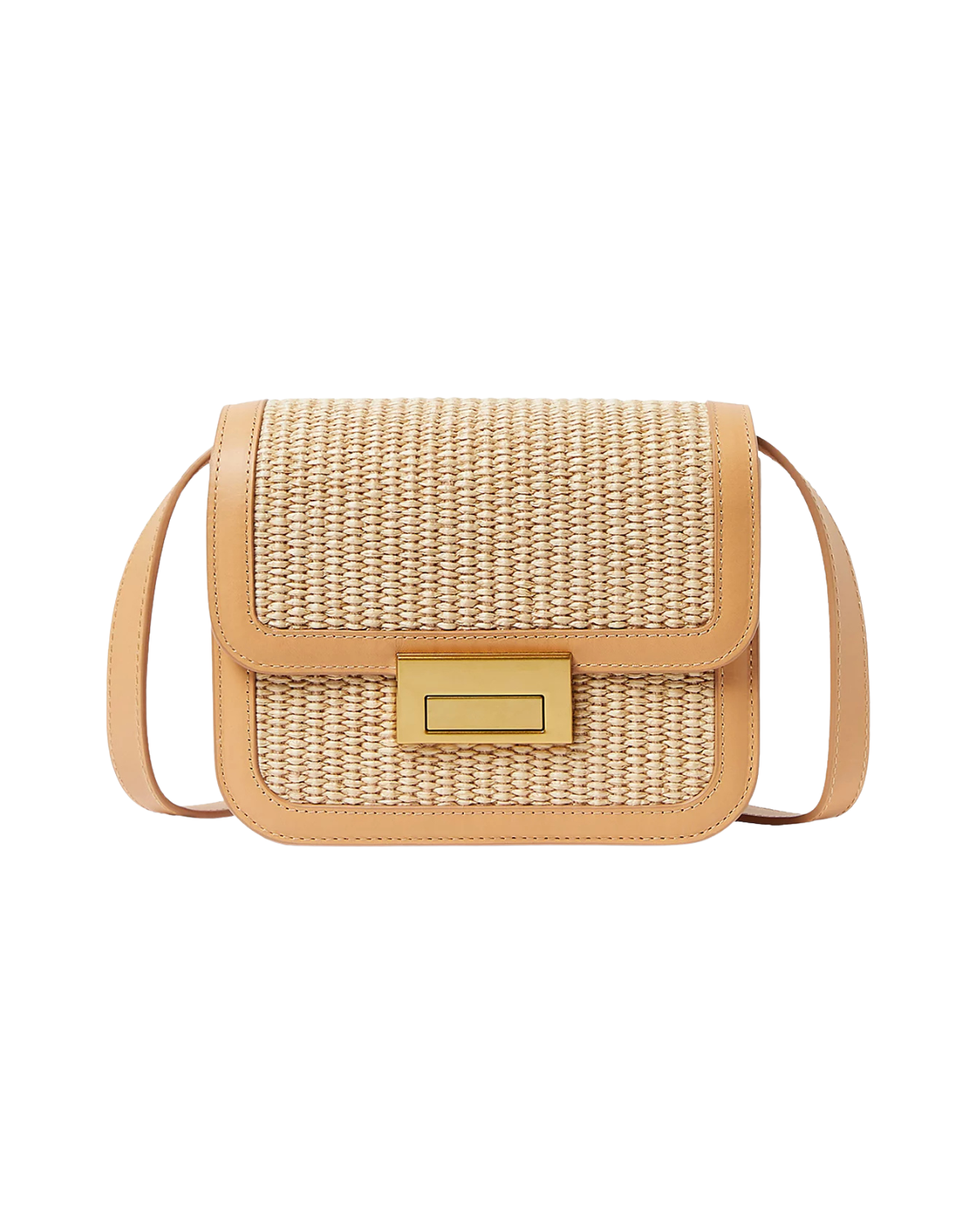 Desi Crossbody With Lock Hardware (Natural/Honey)