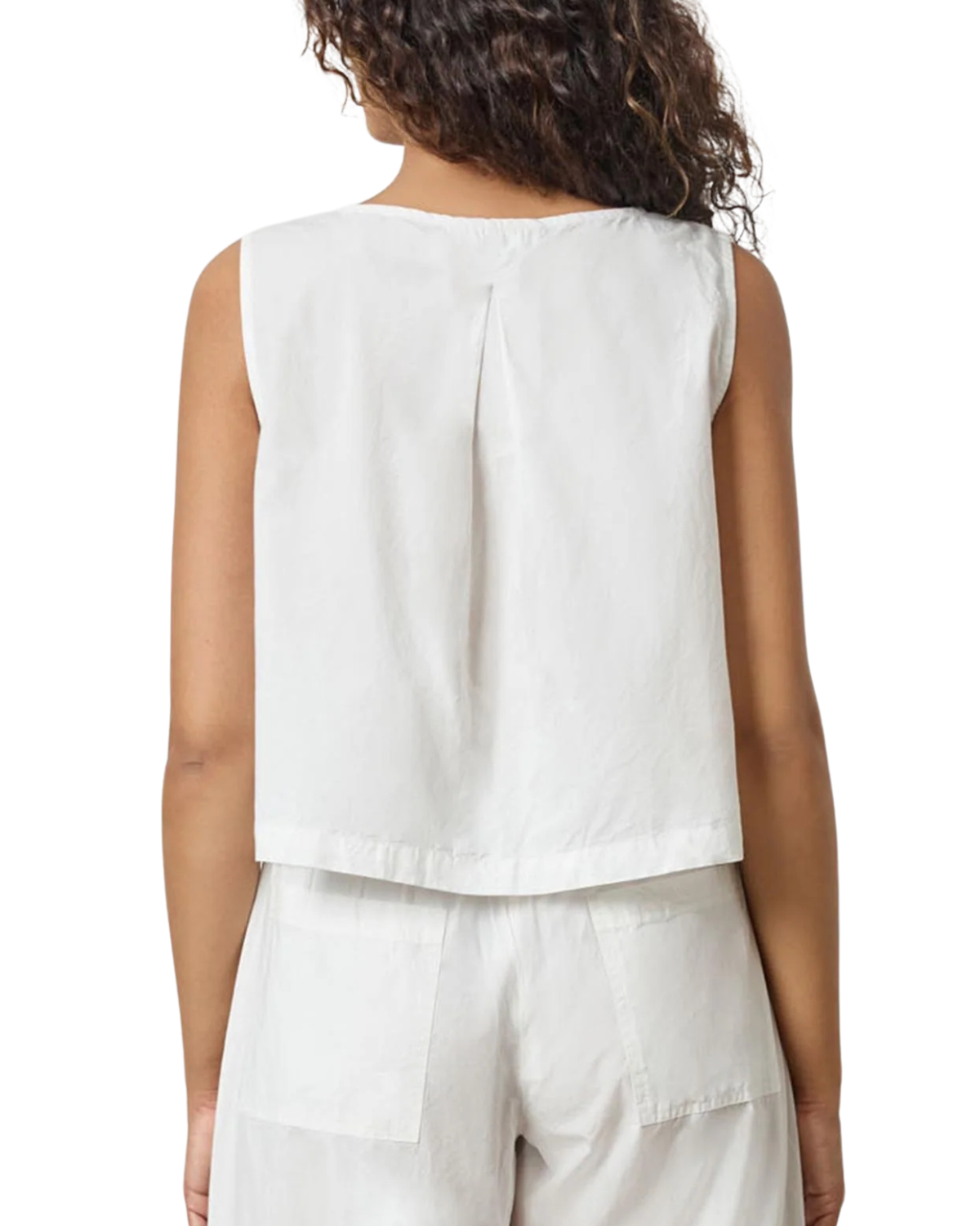 Hidden Placket Top (White)