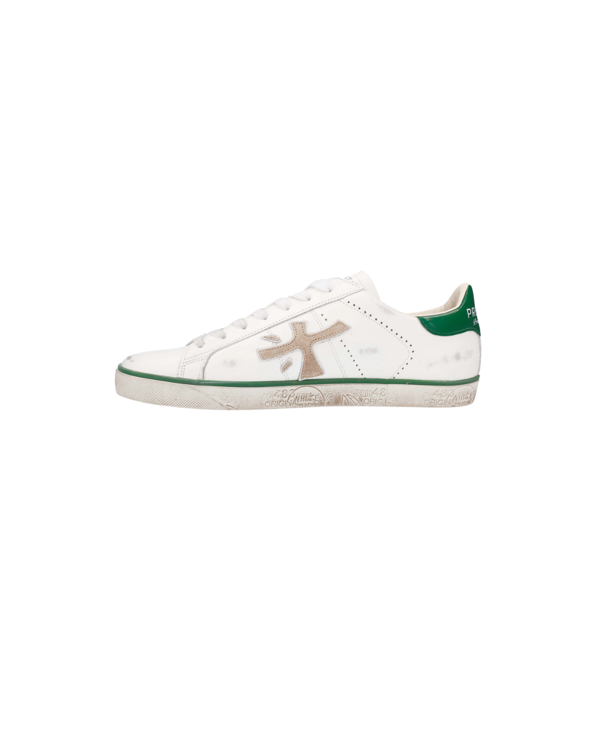 Steven Sneaker 6645 (White w/ Green Detail)