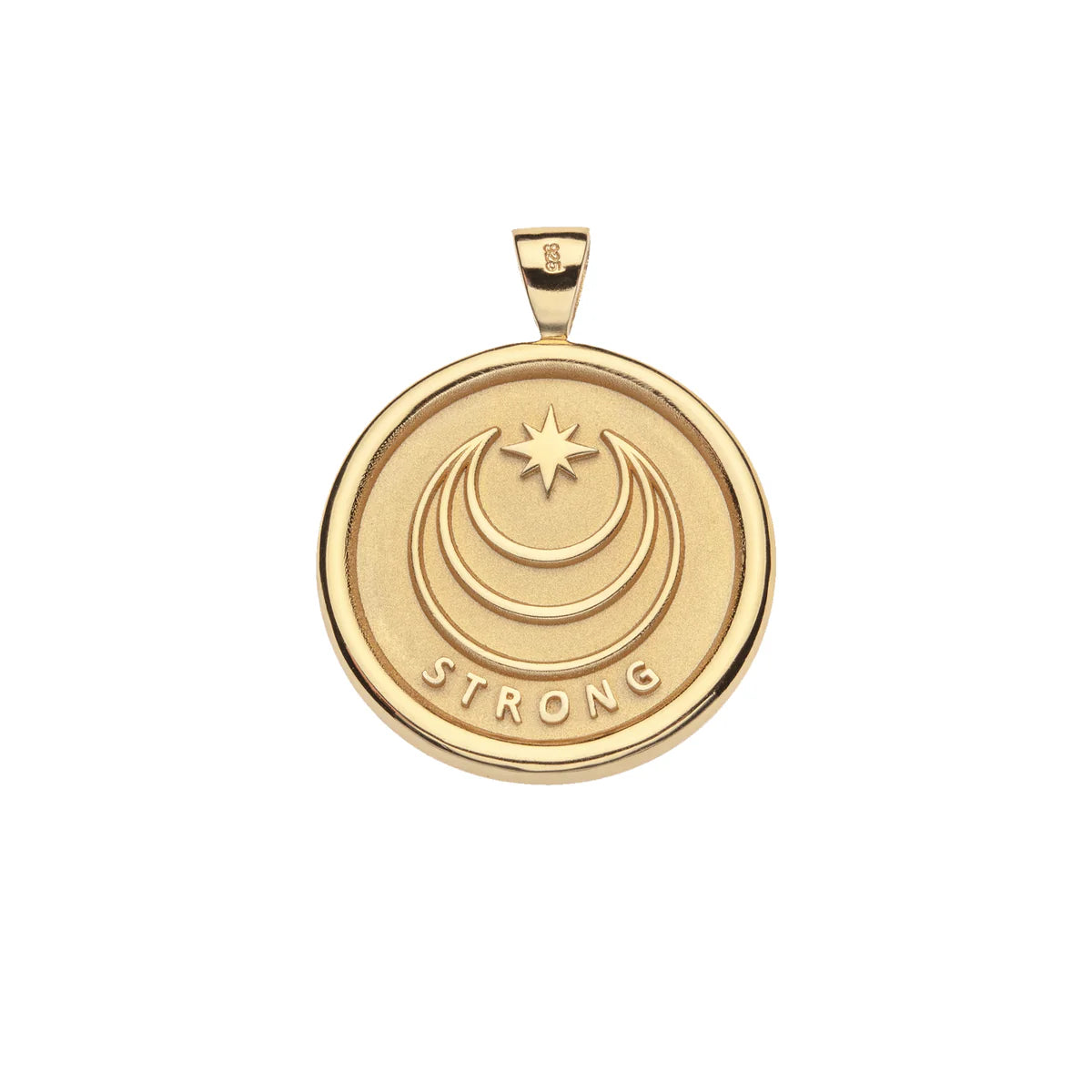 Strong JW Original Pendant Coin (Rising Sun) - Gold / 18&quot; Drawn Link