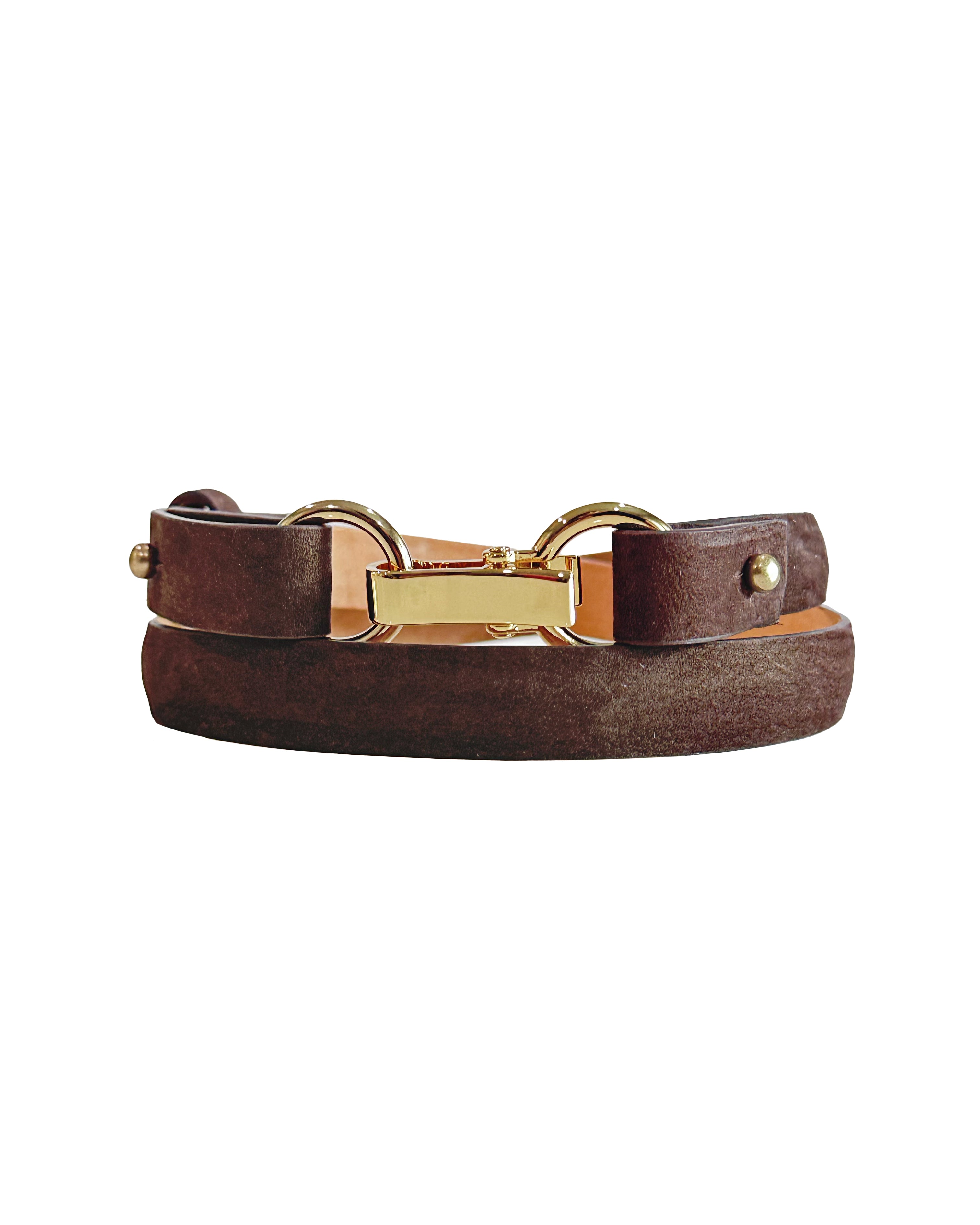 Bit Buckle (Coffee Suede Gold)