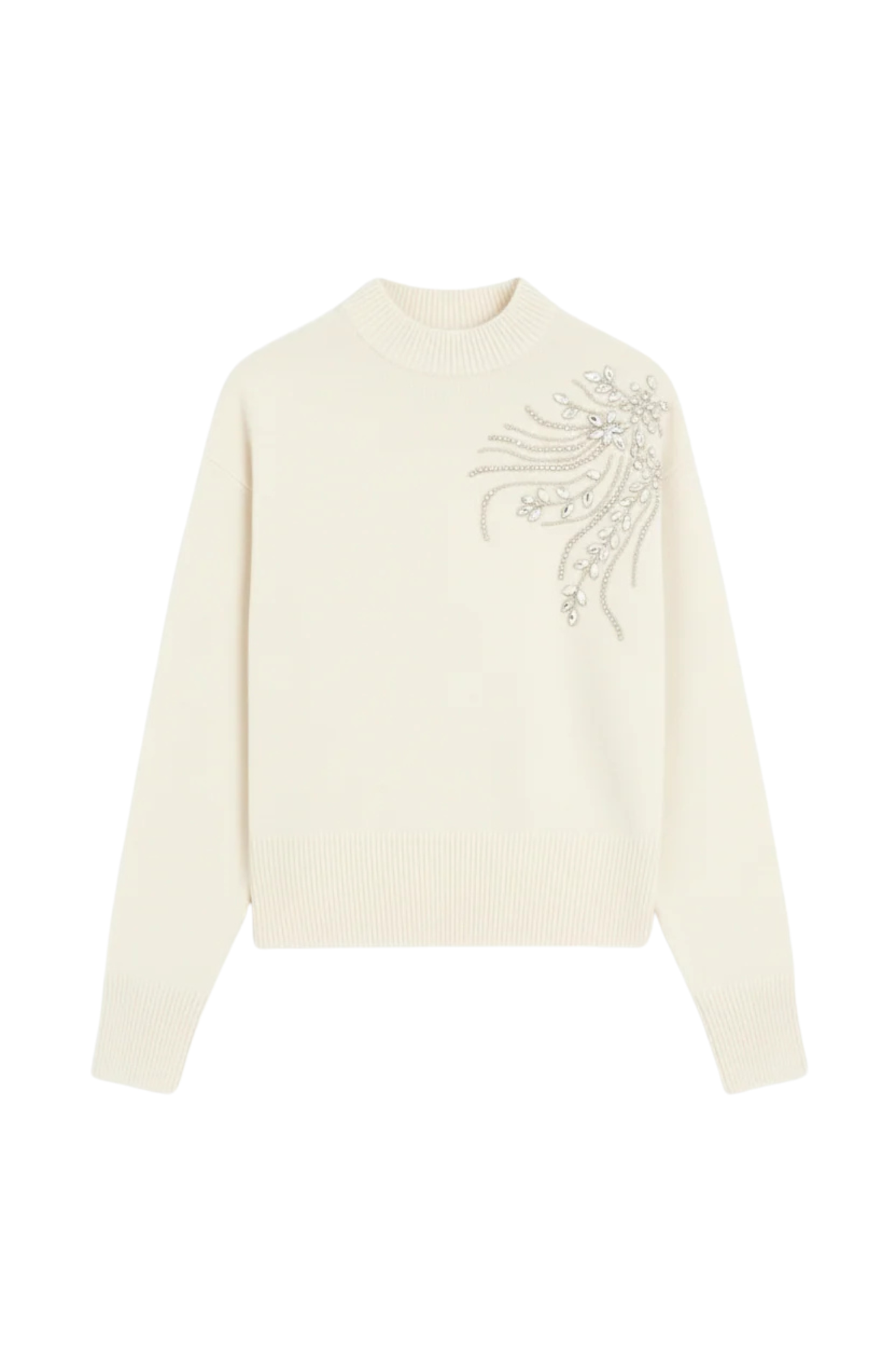 Boxy Sweater with jewel design