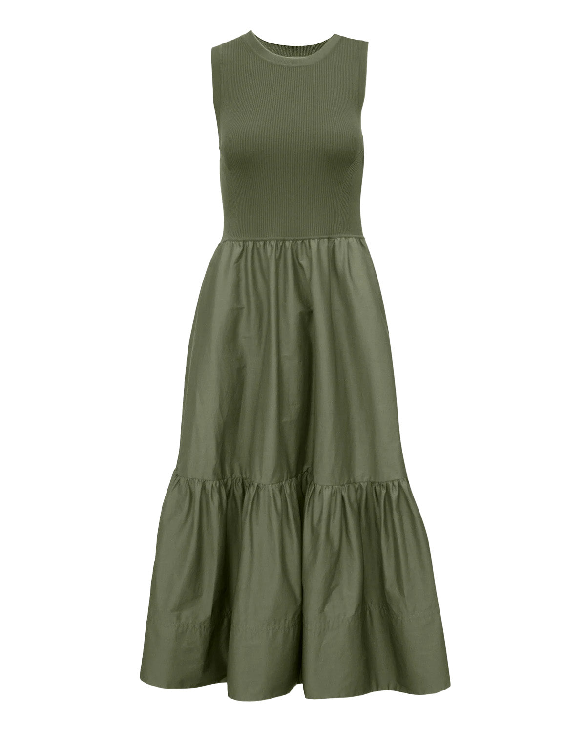 Josephina Crewneck Dress (Olive)