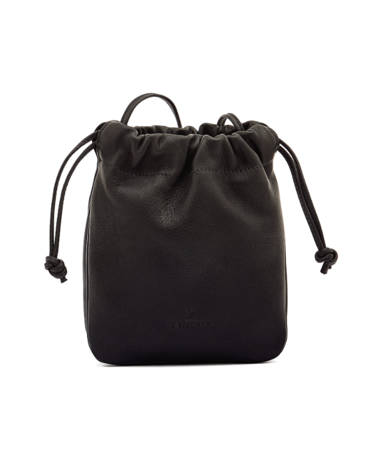 Small Cowhide Bucket Bag (Black)