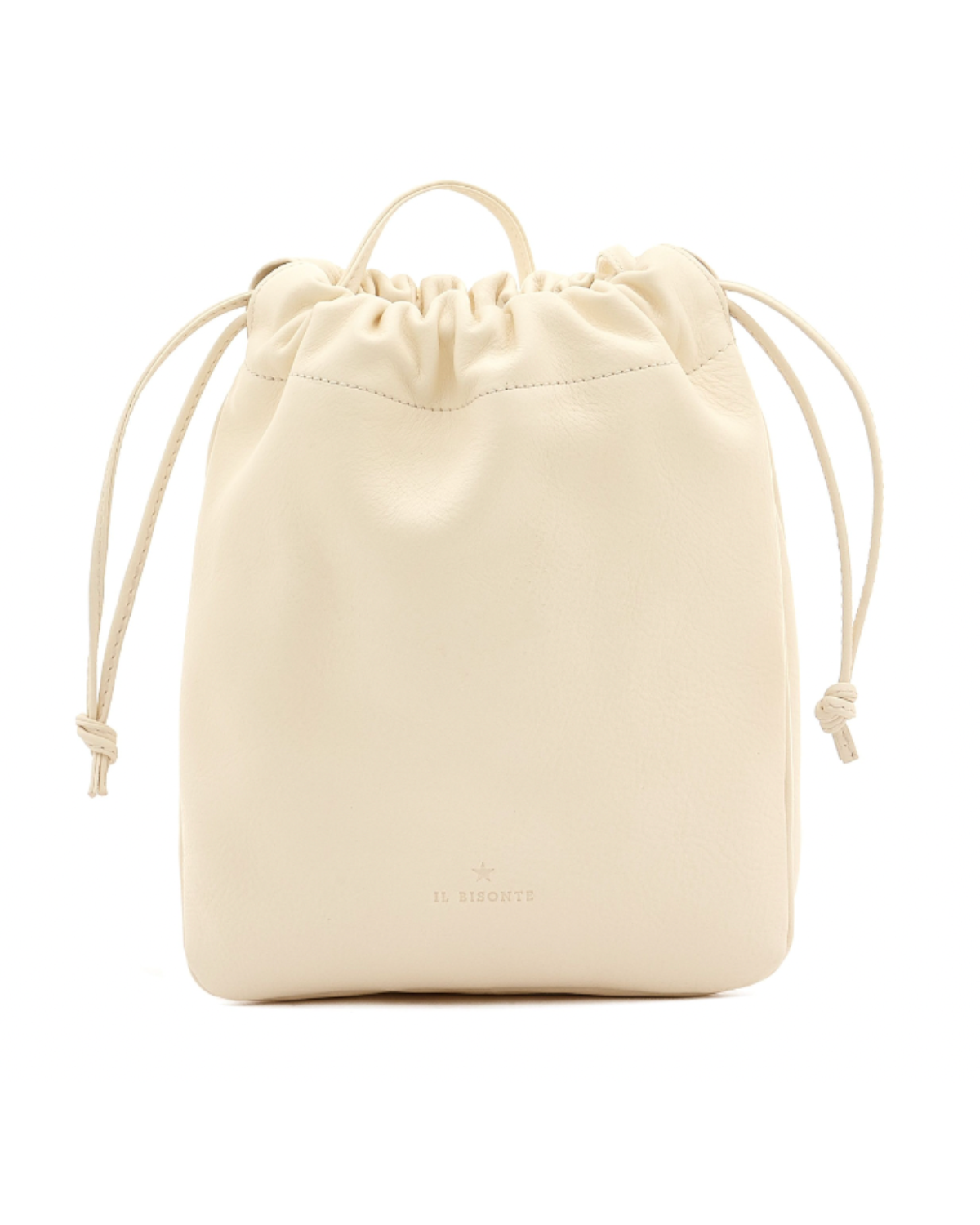 Cowhide Bucket Bag (White)