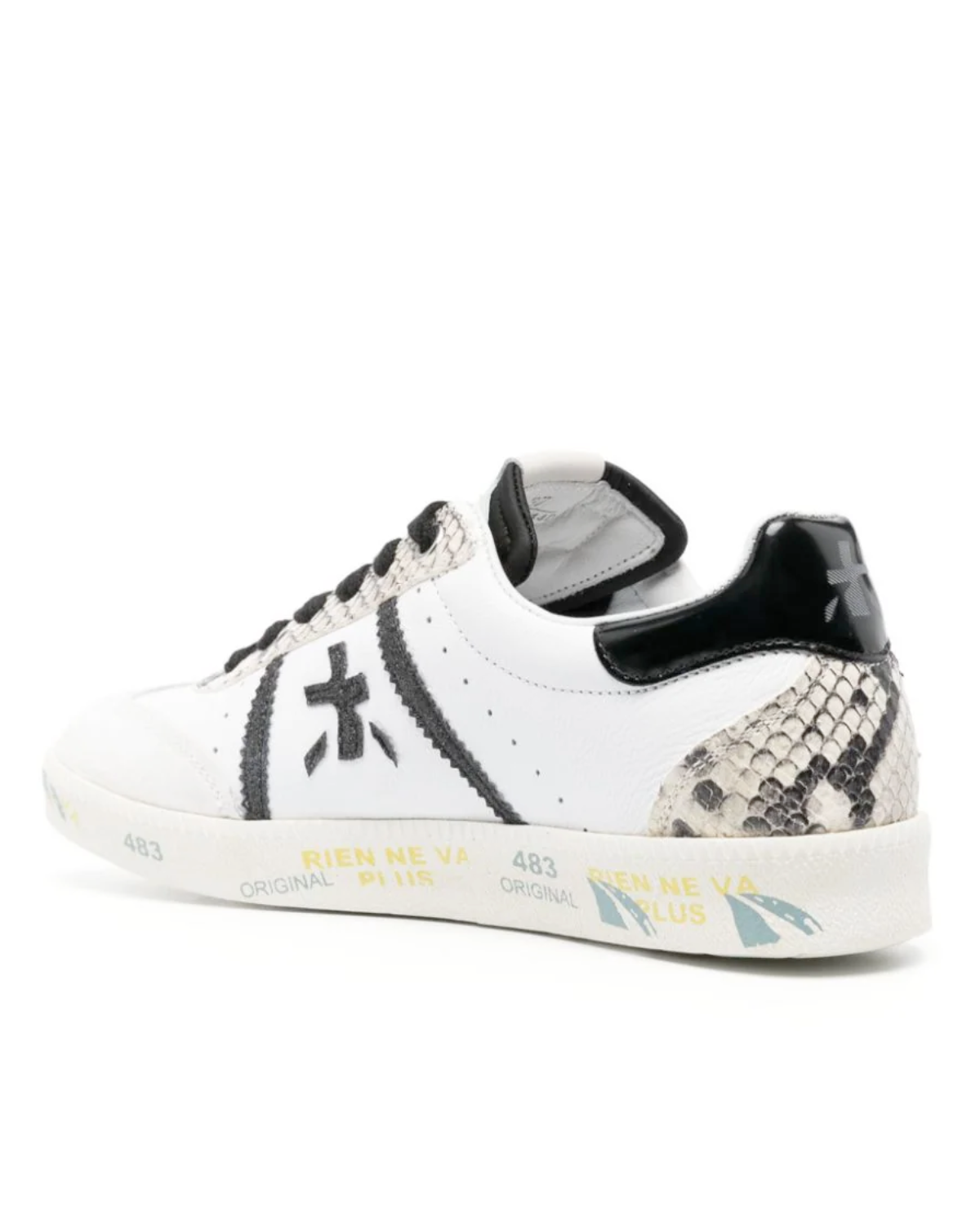 Bonnie Sneaker 6544 (Black/White/Snakeskin)