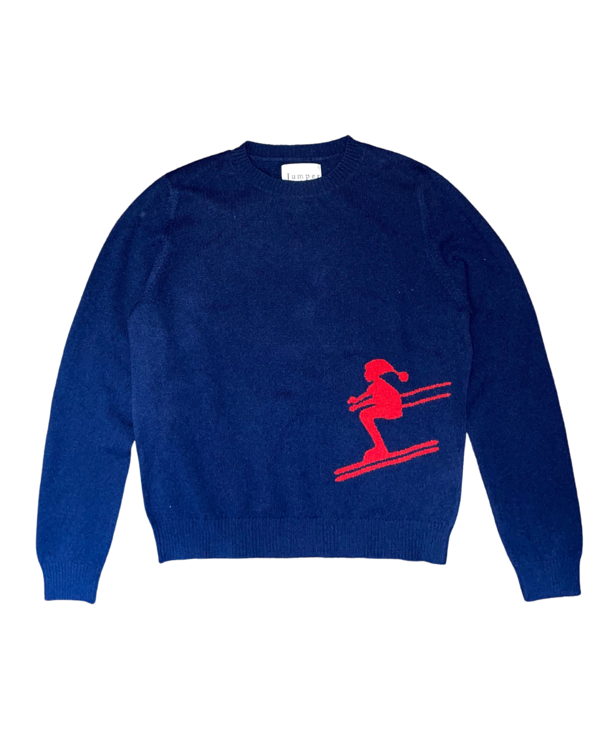 Ski Crewneck Sweater (Navy Red)
