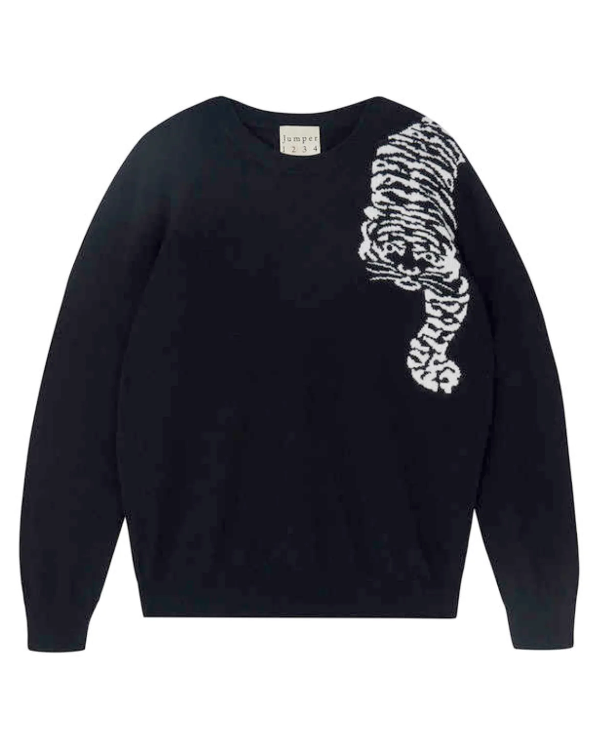 Creeping Tiger Crewneck Sweater (Black/Cream)