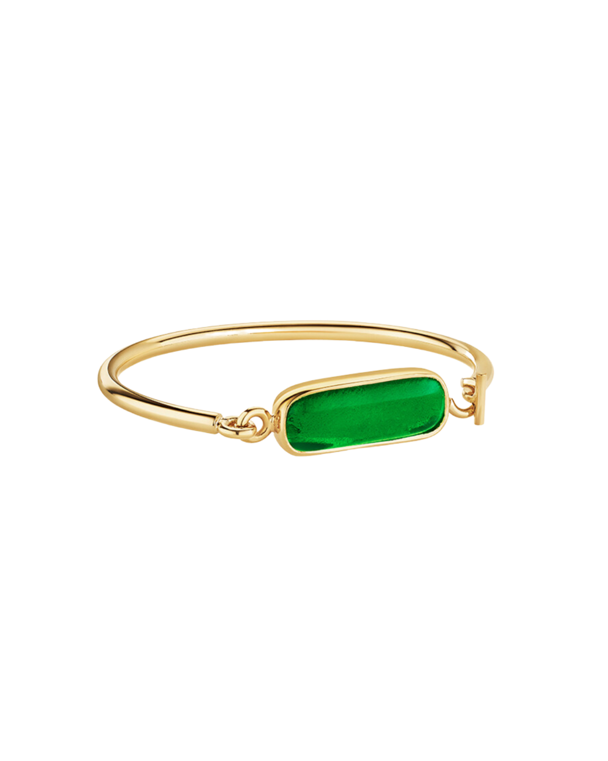 Umbo Open Link Cuff Bracelet (Gold/Forest)