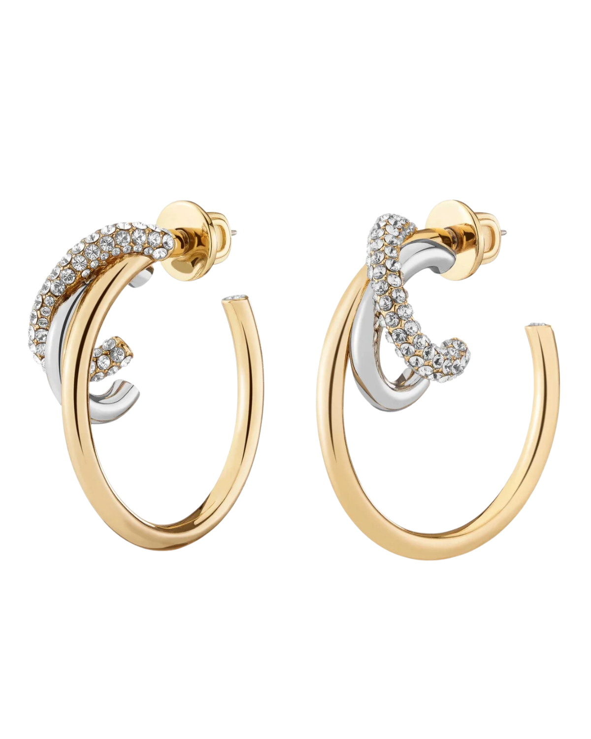 Gold 2025 crystal hoops