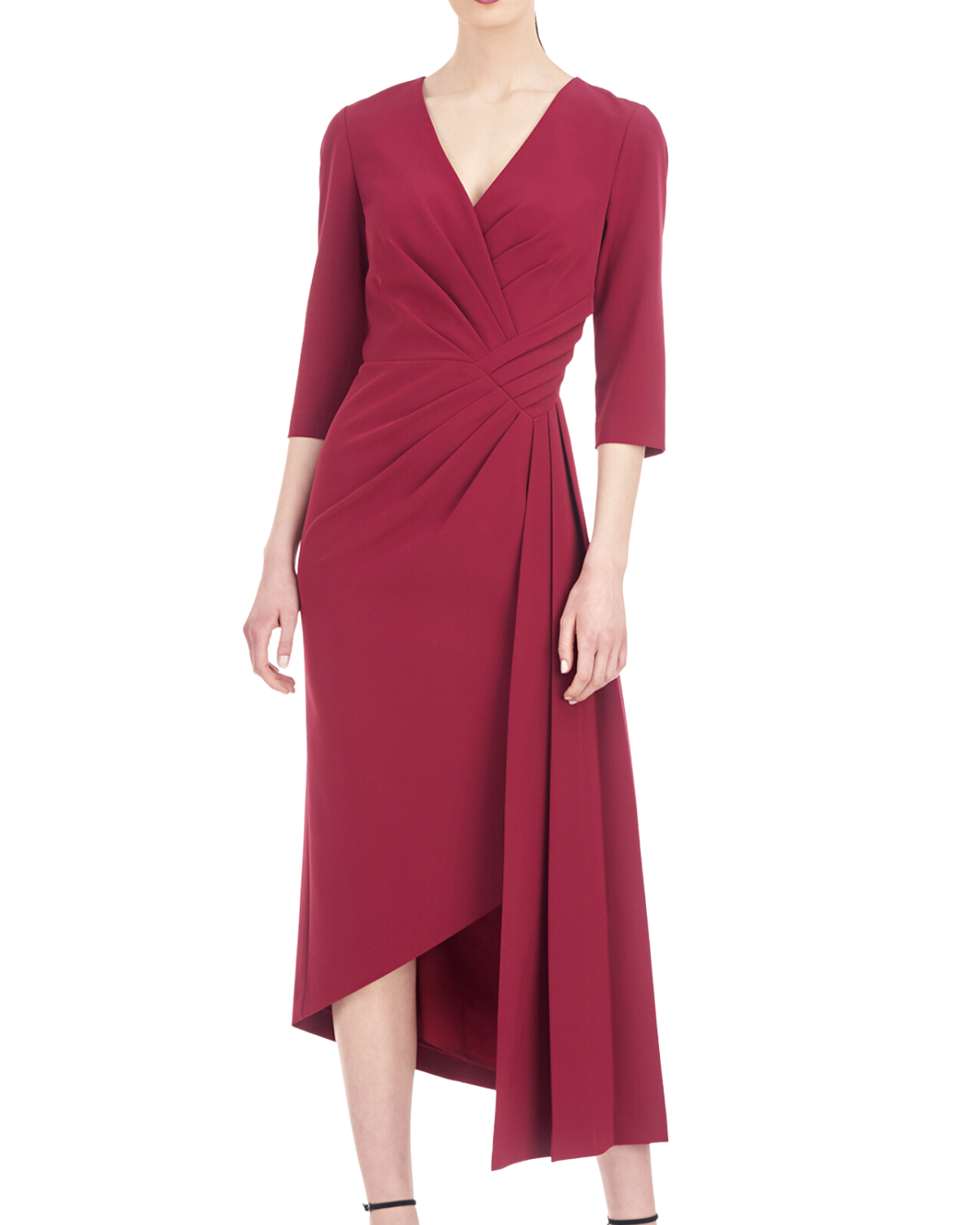 Leena Tea Length Dress (Crimson)