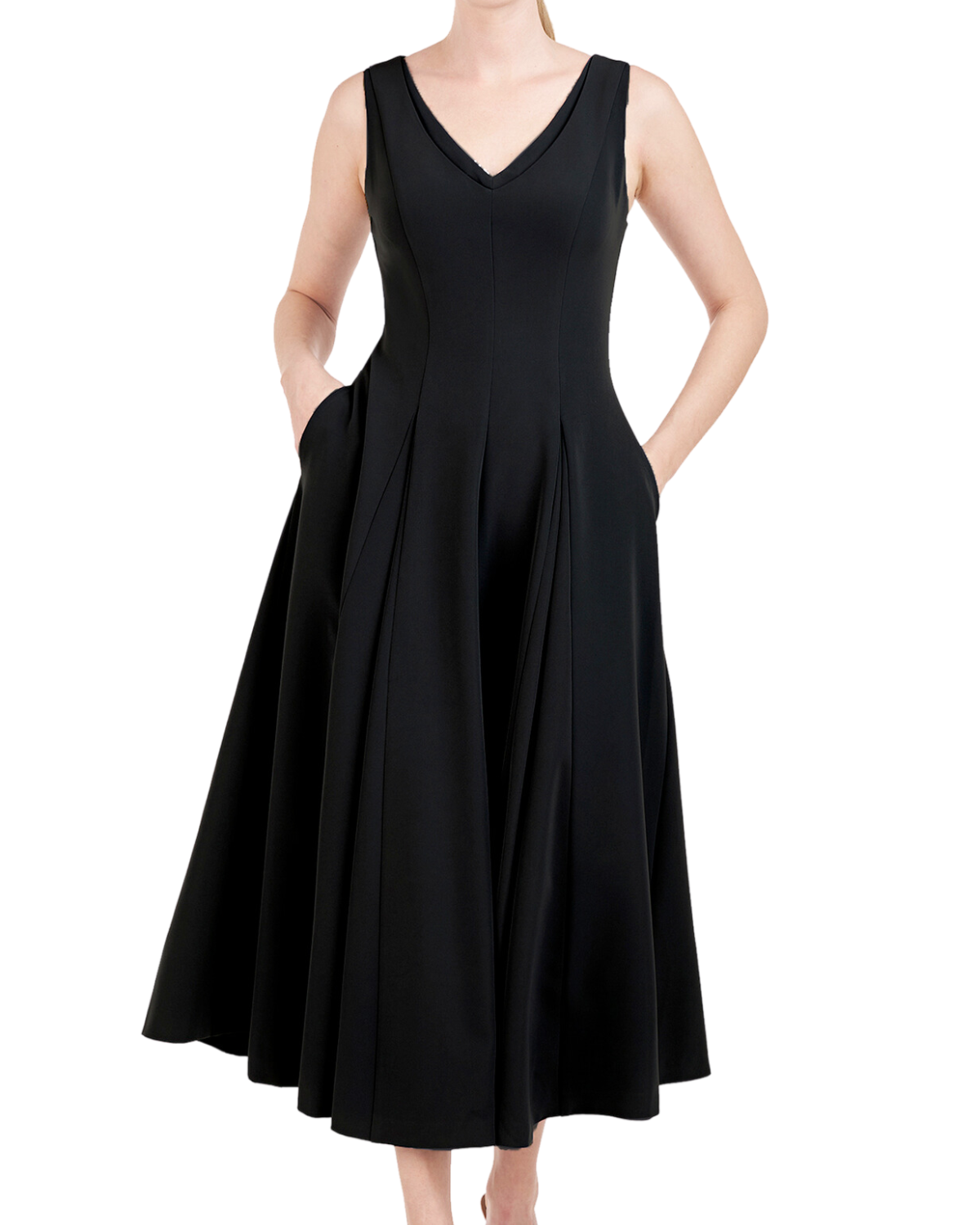 Wanda Tea Length Dress (Black)