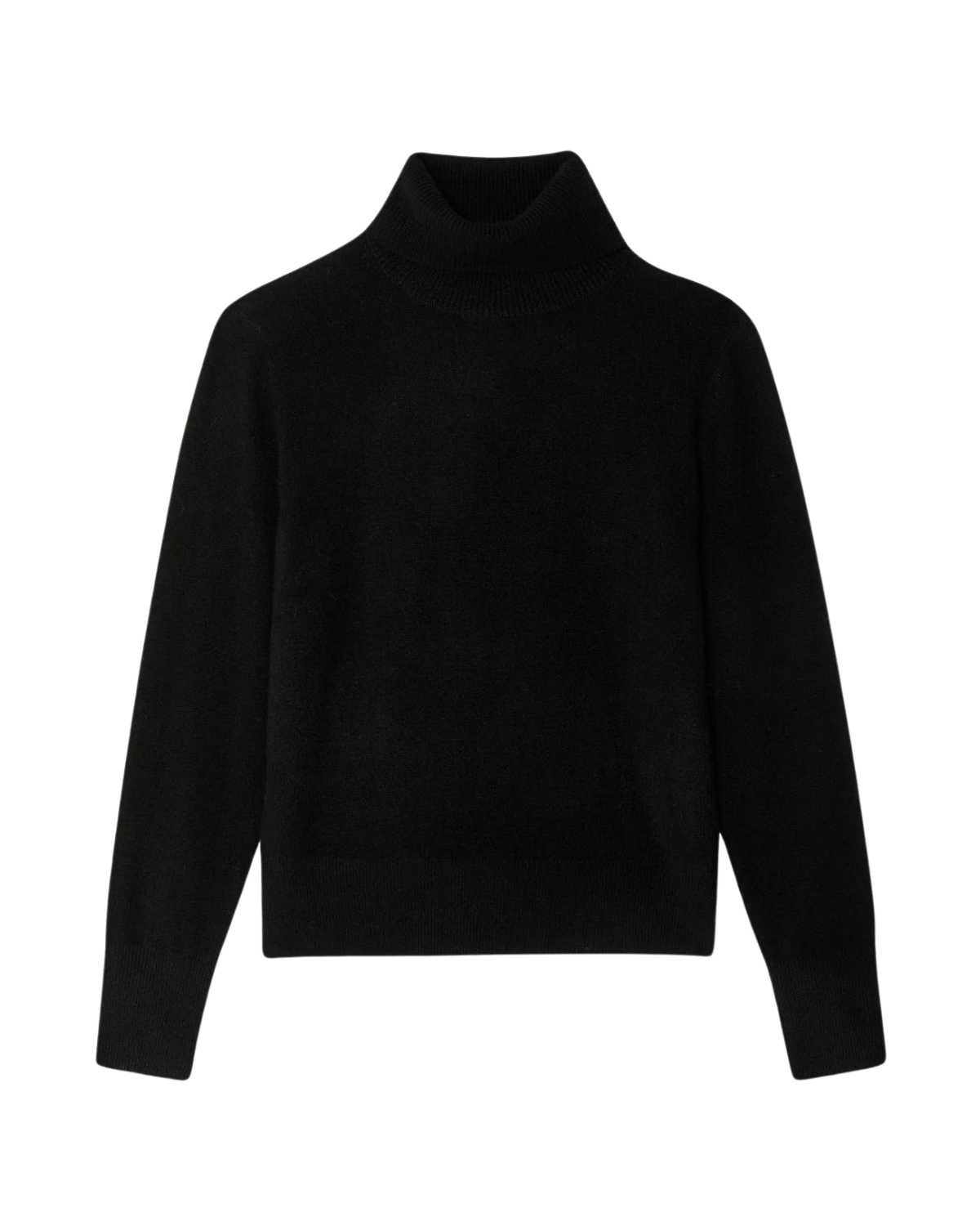 Cashmere Essential Turtleneck Sweater (Black)