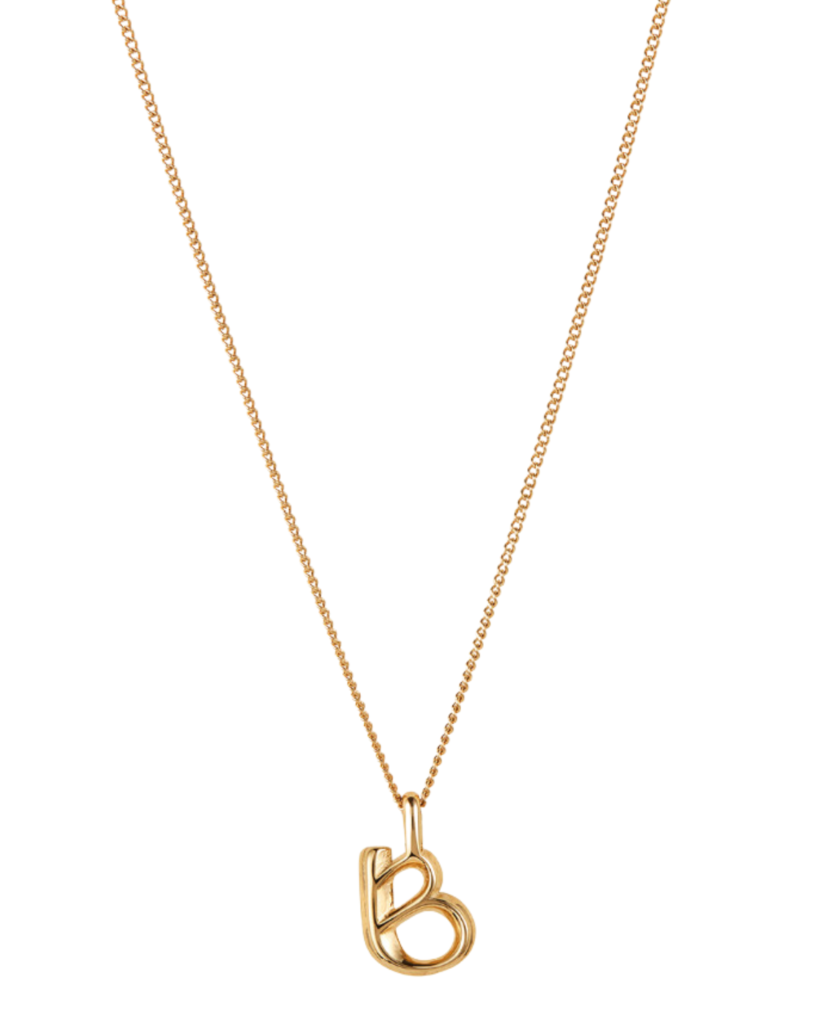 Monogram Necklace - B (Gold)