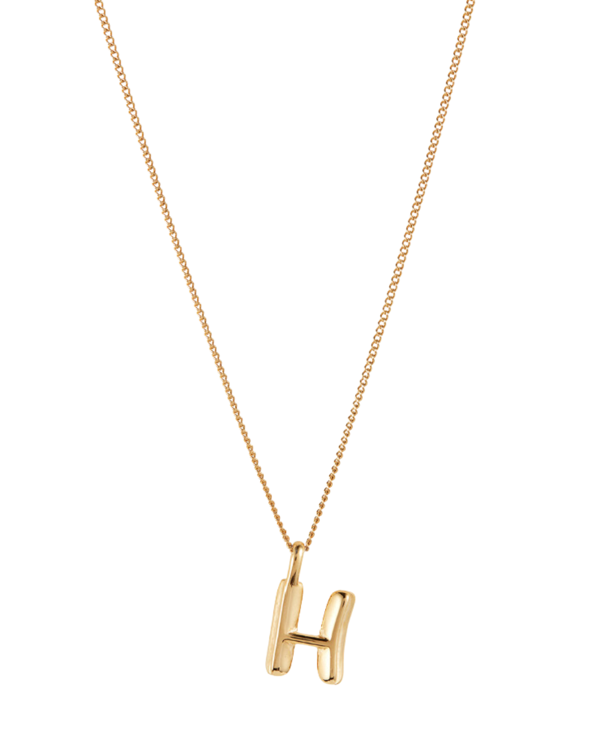 Monogram Necklace - H (Gold)