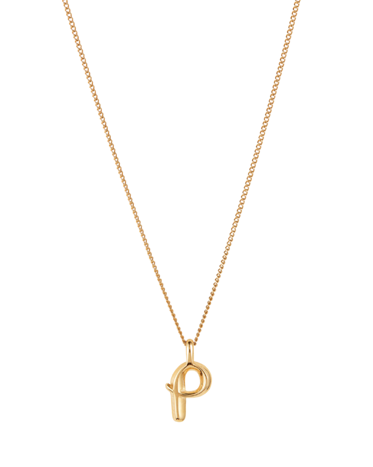 Monogram Necklace - P (Gold)