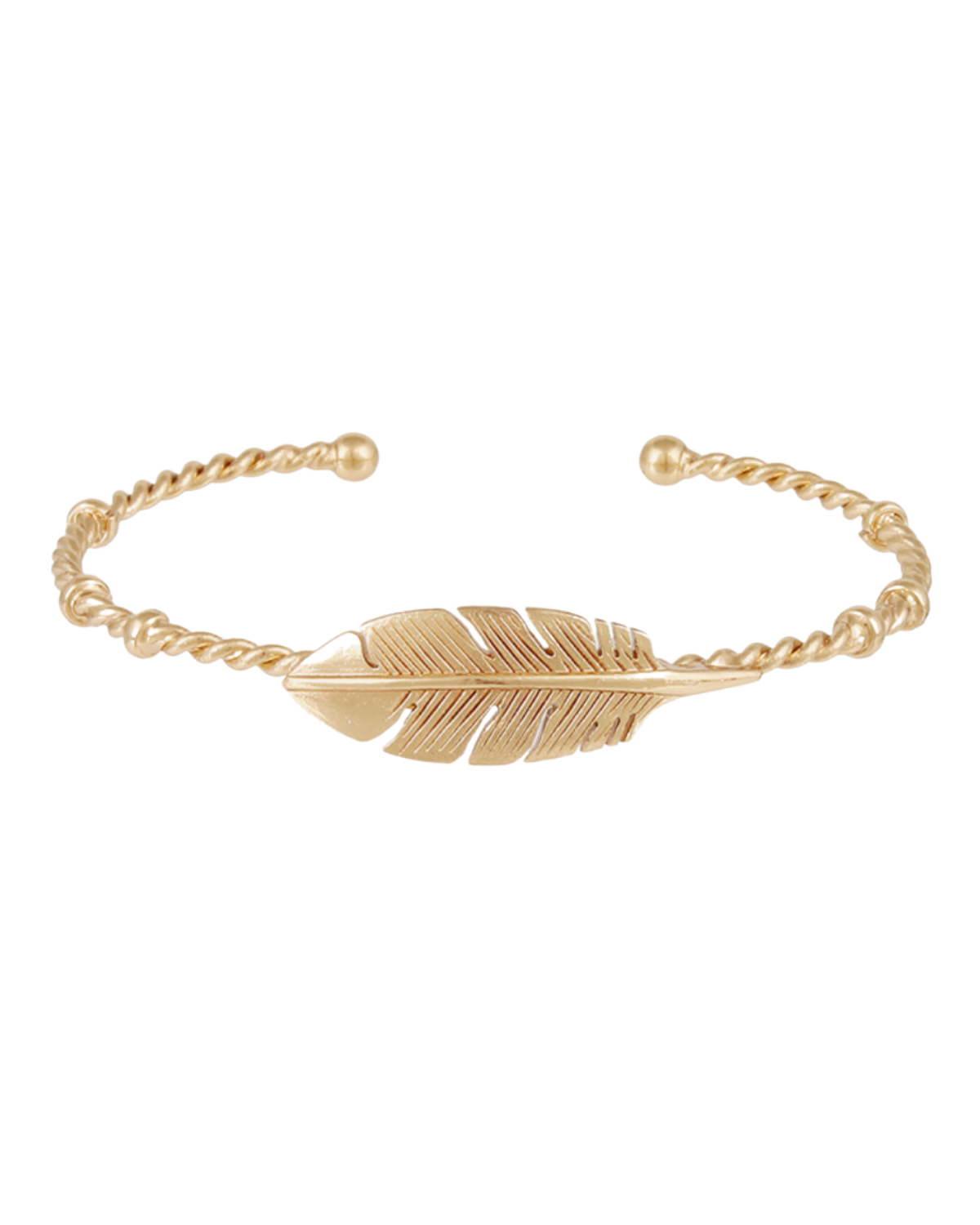 Penna Feather Bangle Bracelet (Gold)