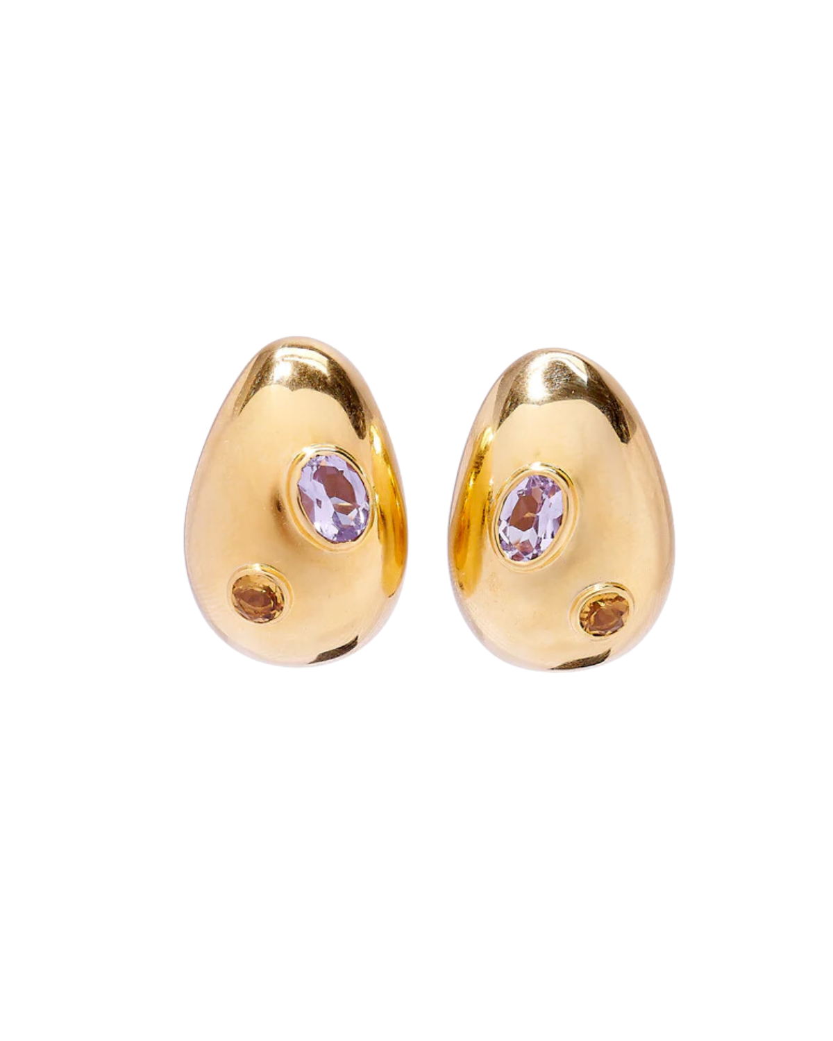 Mini Arp Earrings (Studded Gold)