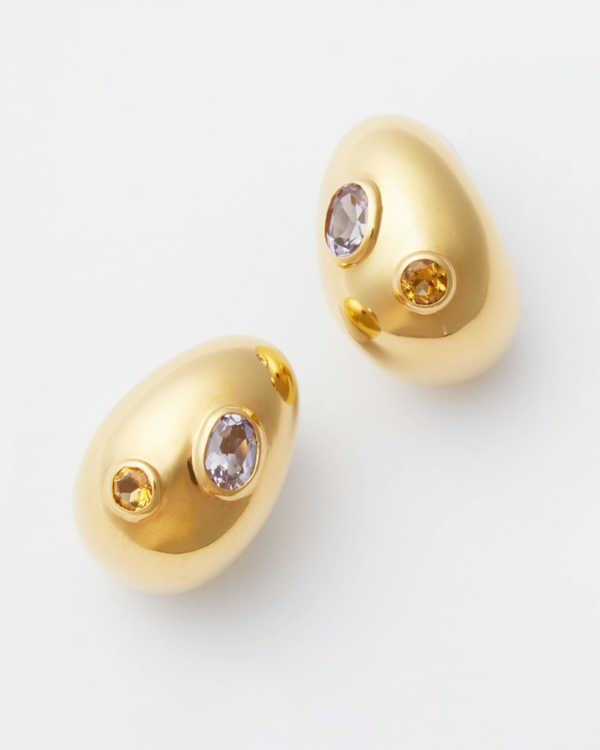 Mini Arp Earrings (Studded Gold)
