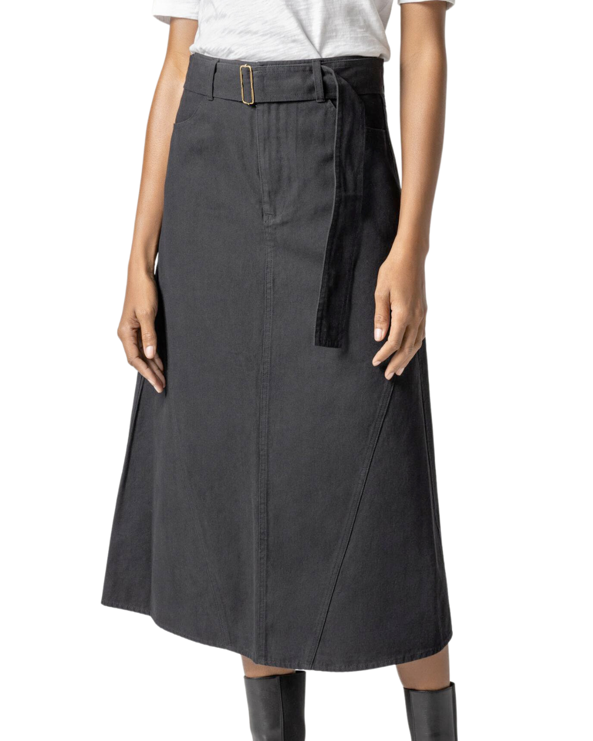 LILLA P BELTED SKIRT