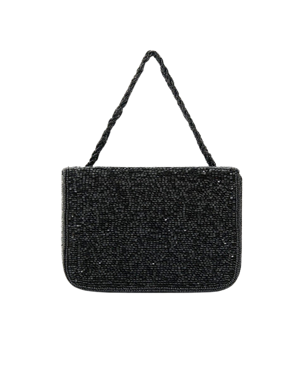 Carmen Beaded Box Bag (Black)