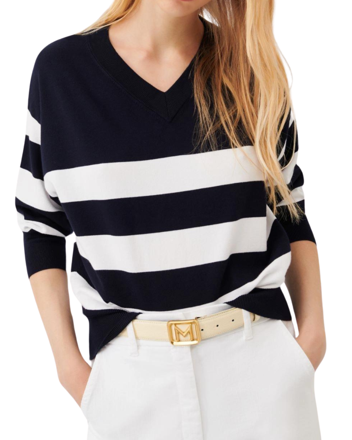 Granito Sweater (Navy Pinstripes)