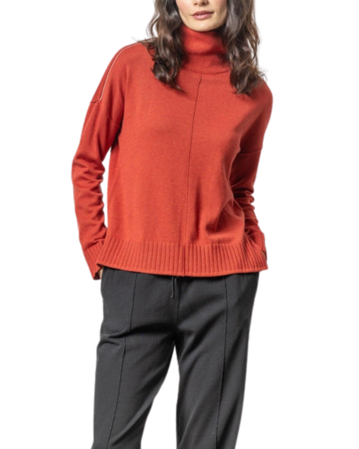 Relaxed Turtleneck Sweater (Lava)