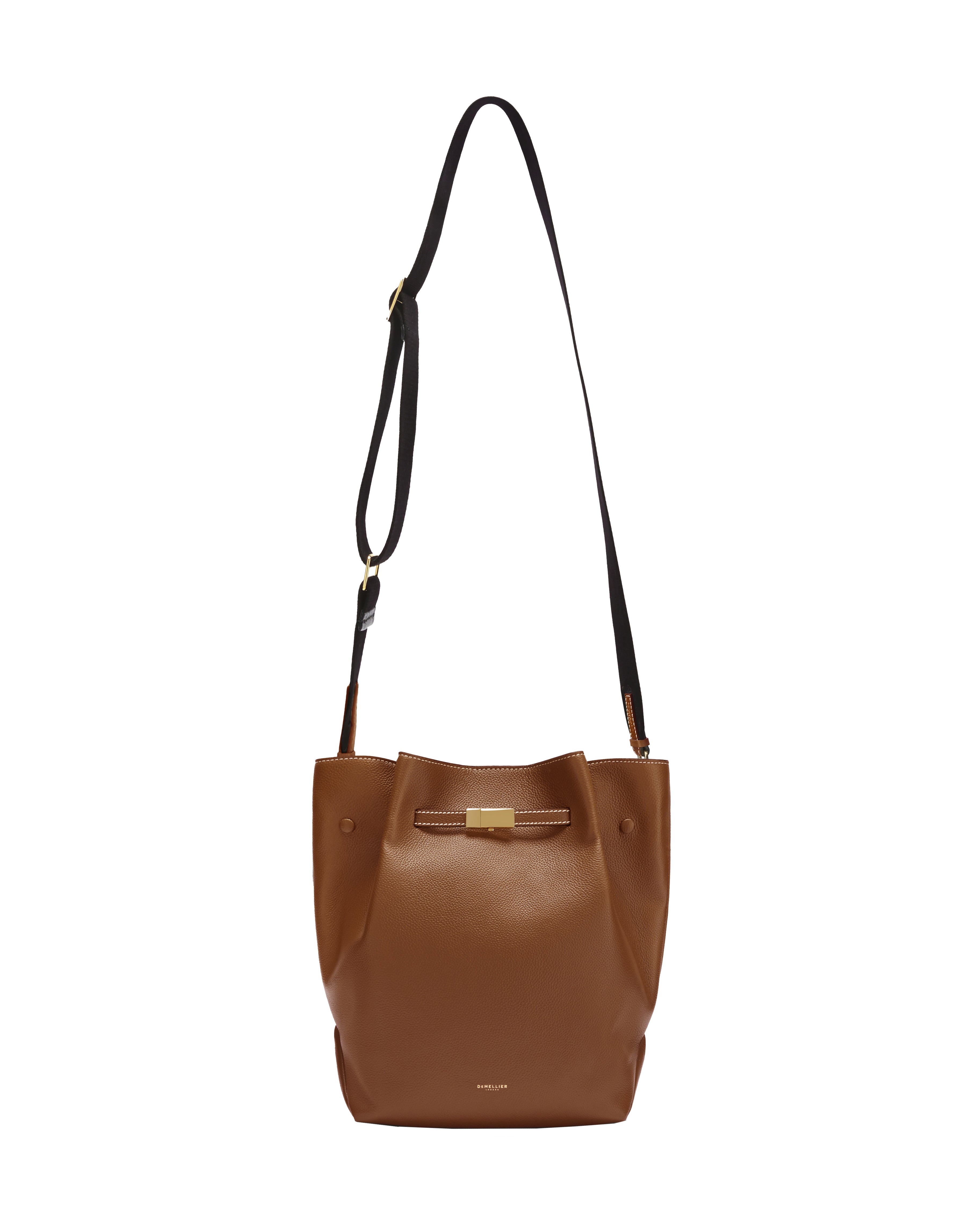 New York Large Bucket Bag (Tan with Stitching)
