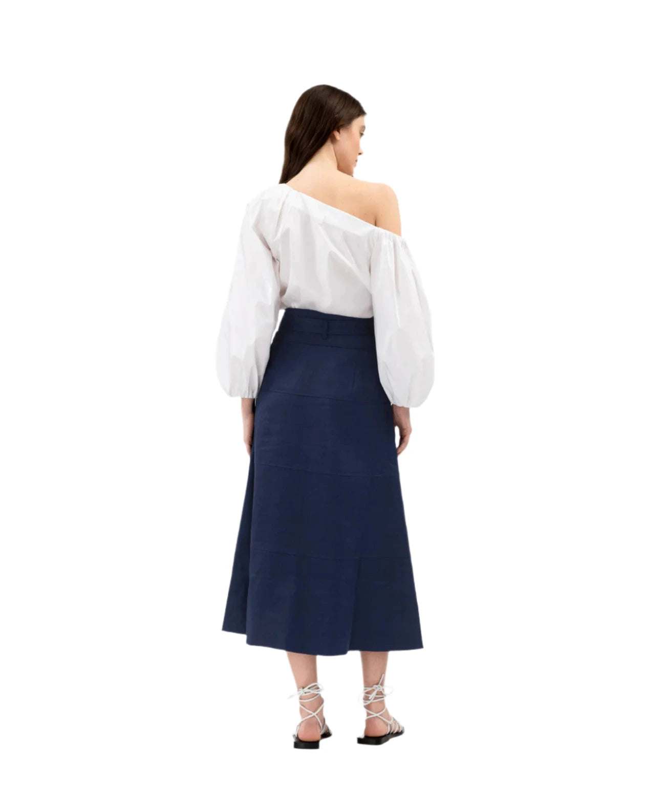 Linen Hudson Skirt (Maritime Blue)