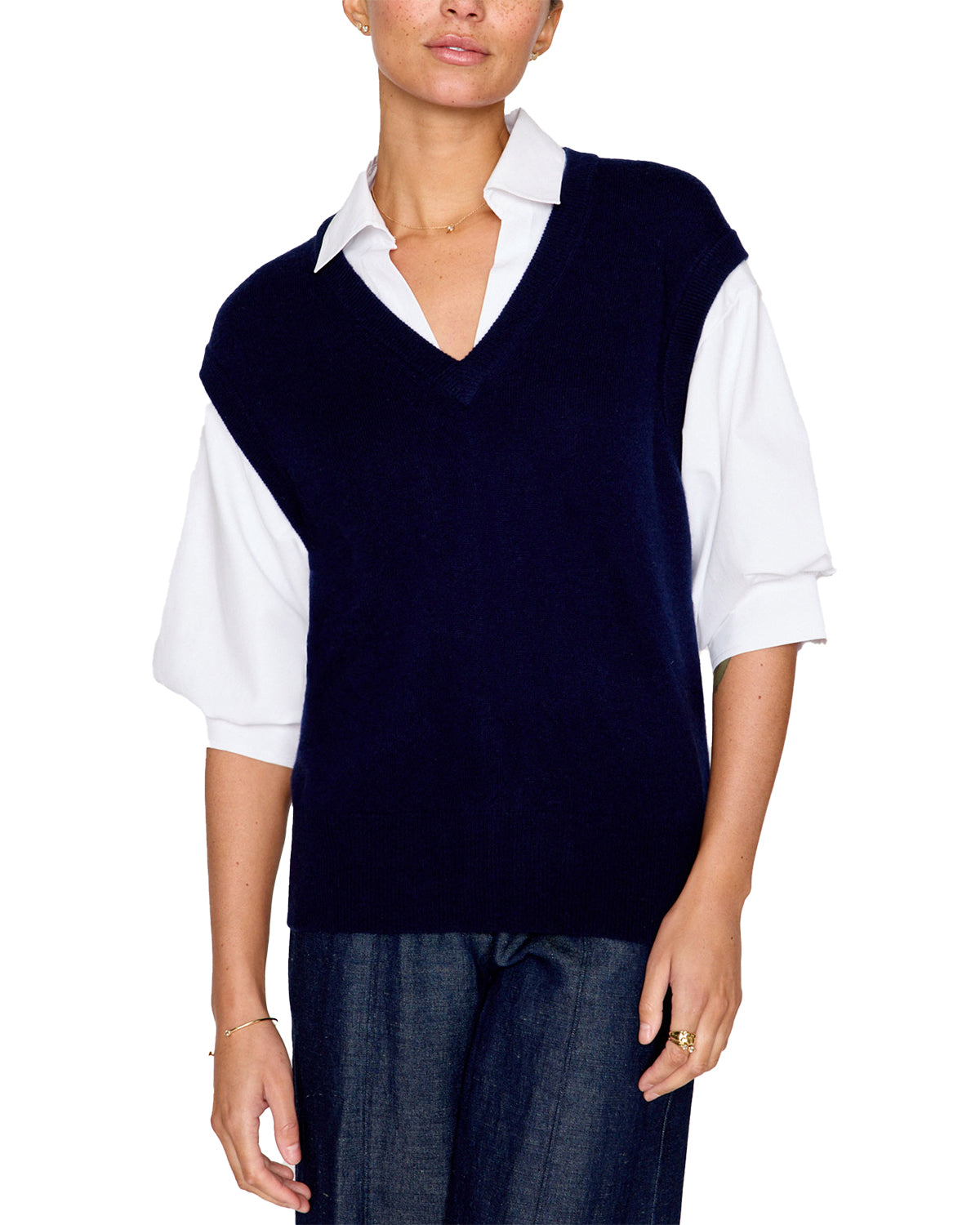 Kate Shirt Looker (Navy W/Salt White)