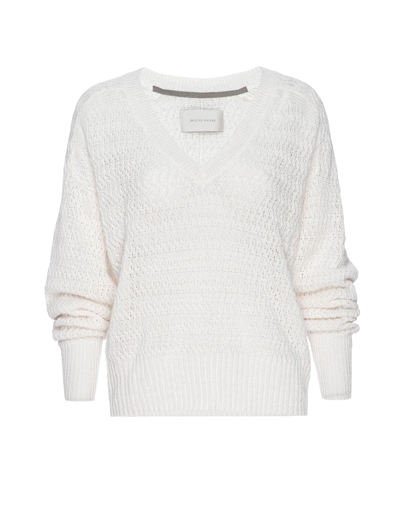 Leia Open Stitch Sweater (Pearl White)