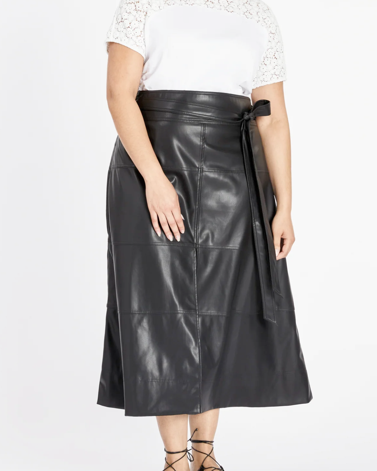 Hudson Skirt (Black Leather)