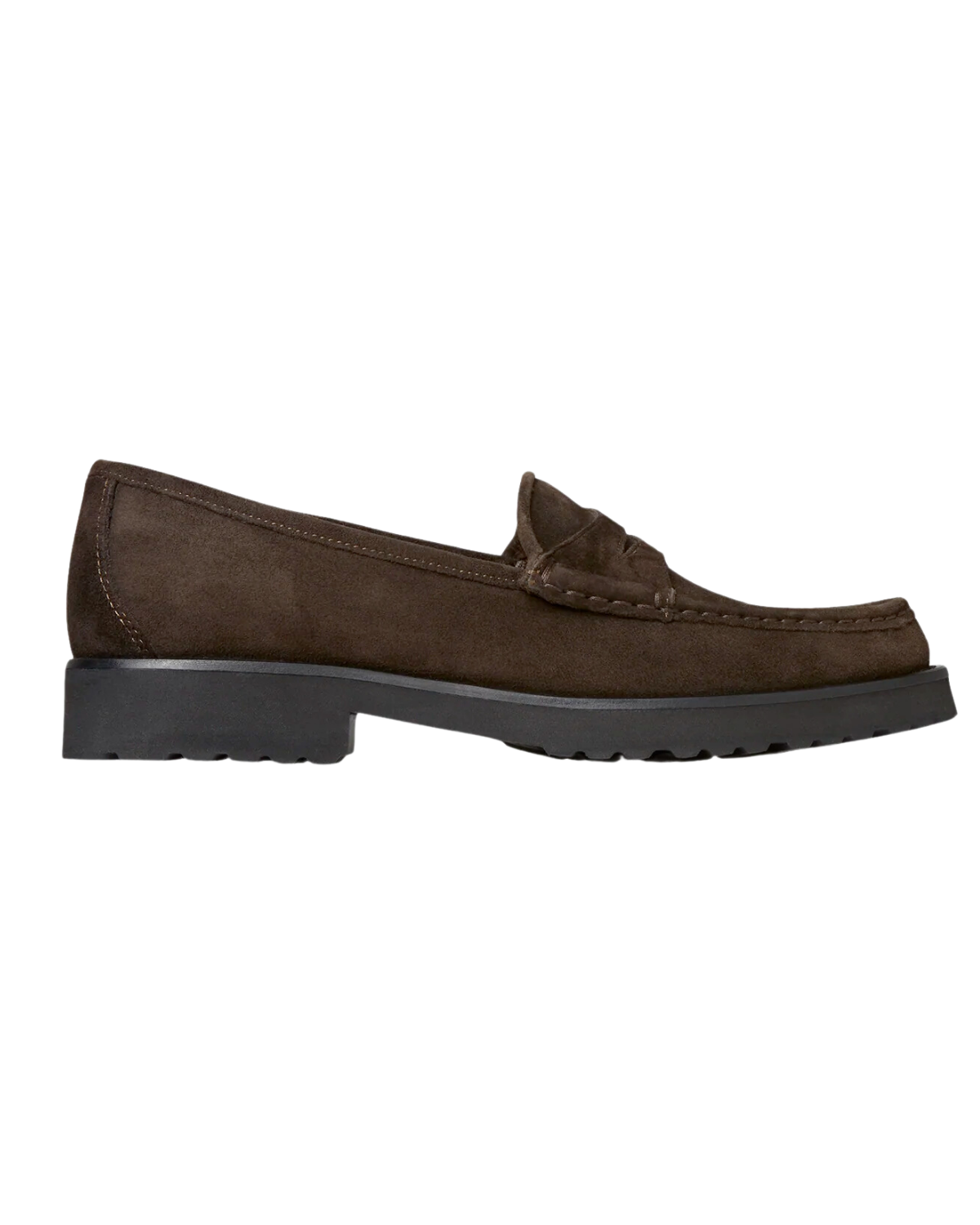 Lug Sole Loafer (Chocolate Suede)
