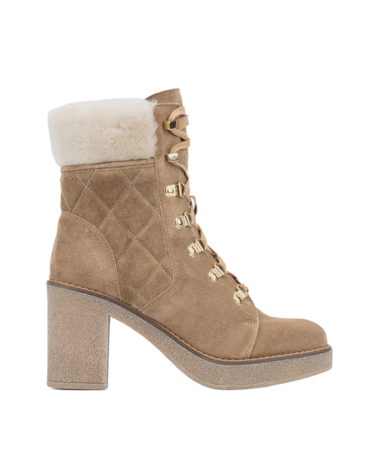 Caprice Silky Boot (Champagne/Faux Sherling)