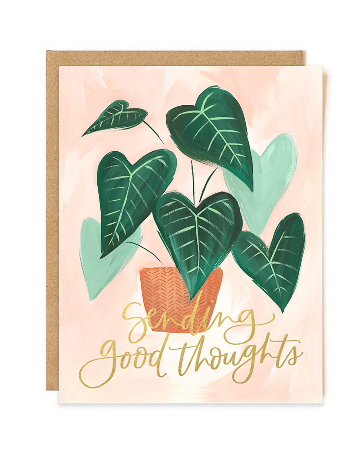 Green Leaf Good Thoughts Sympathy Card