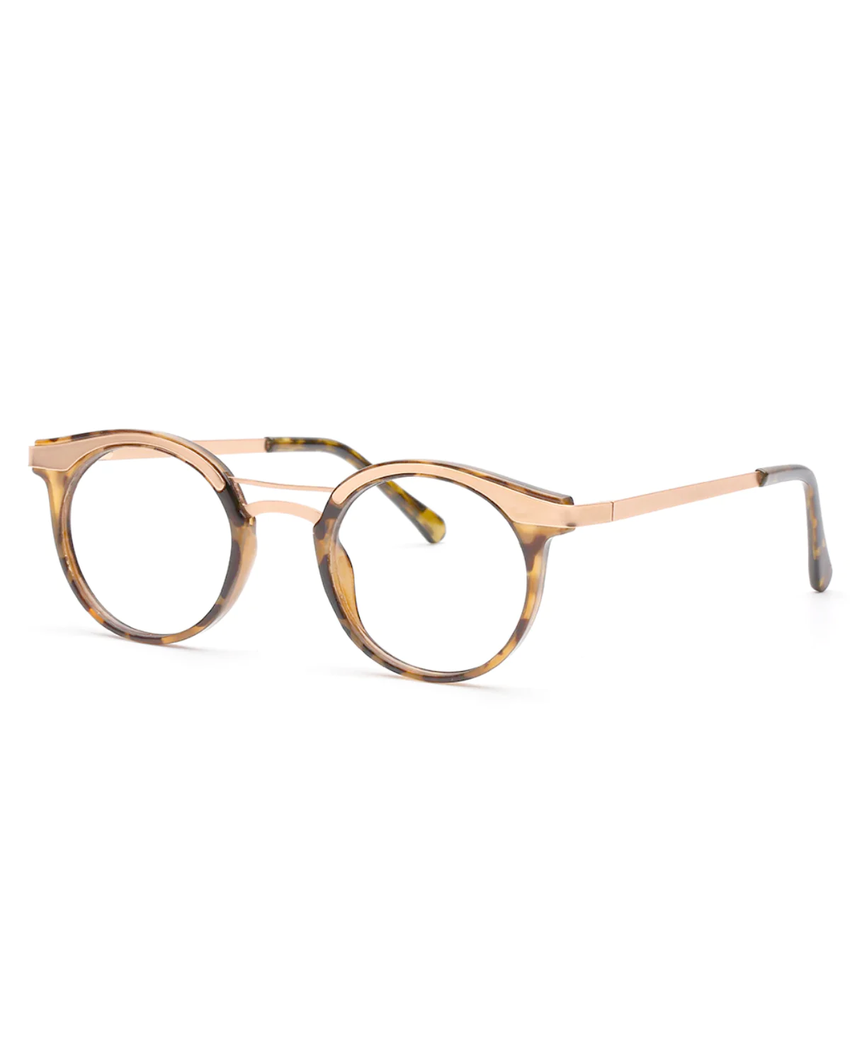 Alessa Rose Gold Metal Frame Readers 1.25 (Tortoise Accent)