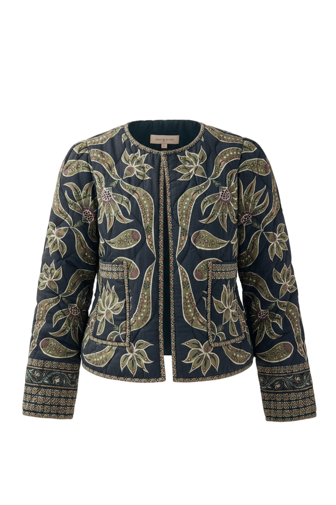 Floral embroidered jacket