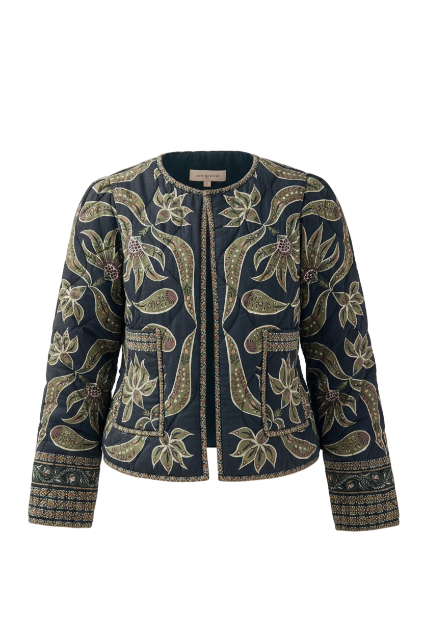 Floral embroidered jacket