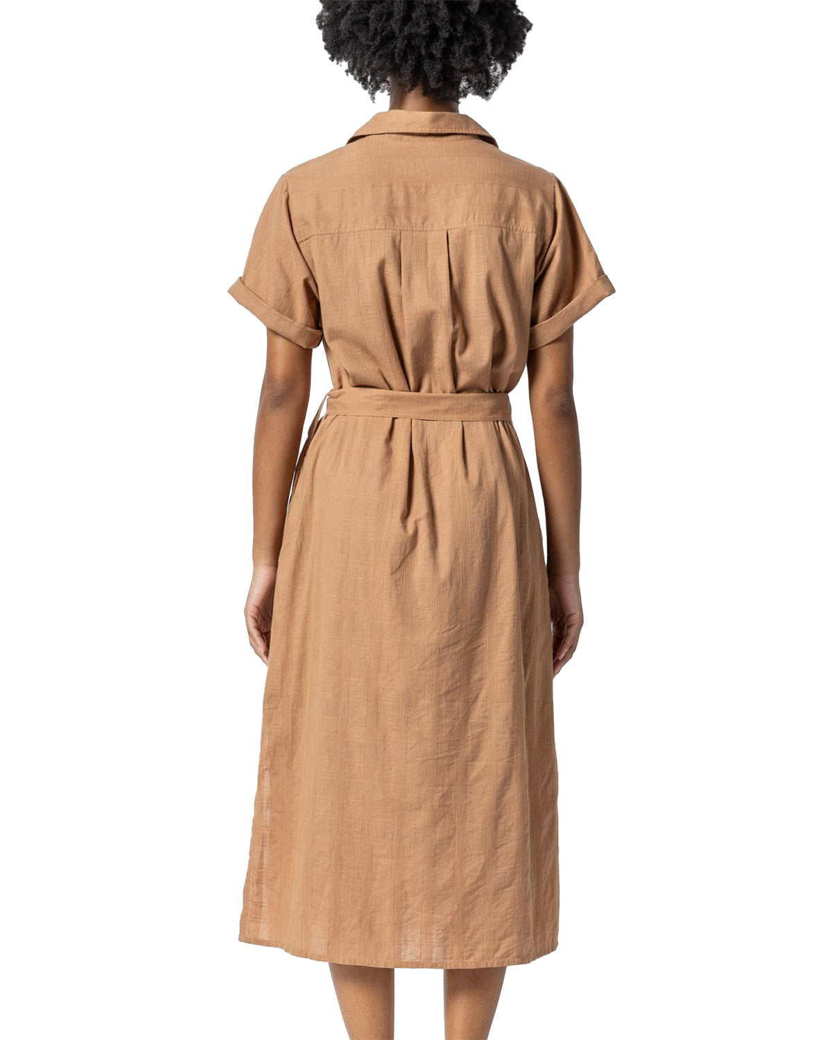 Belted Shirt Dress (Beechwood)