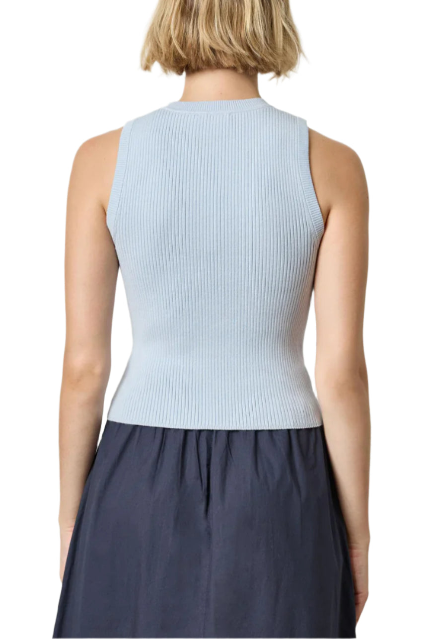 Short Perfect Tank Sweater (Tide)