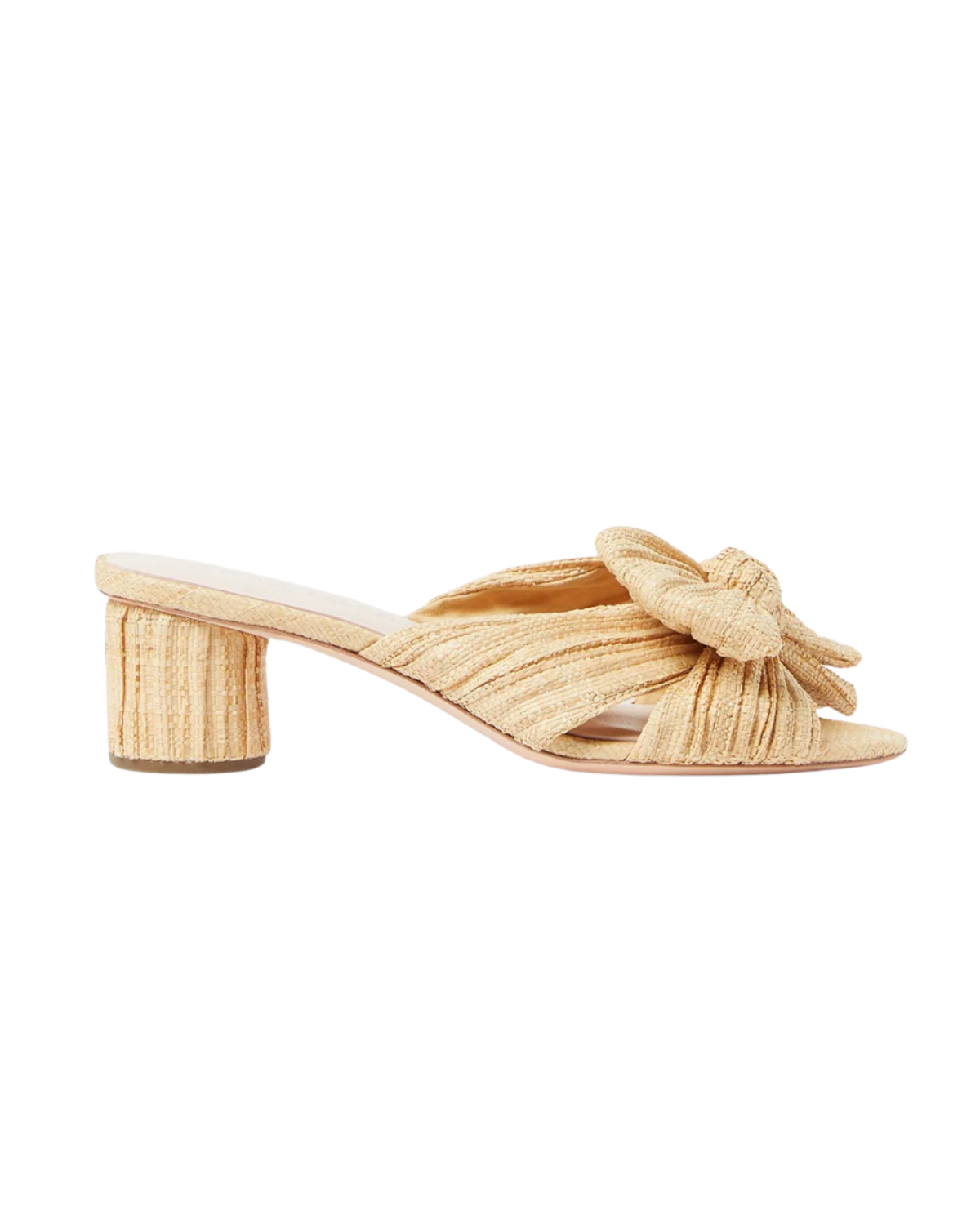 Emilia Pleated Knot Mule (Natural)