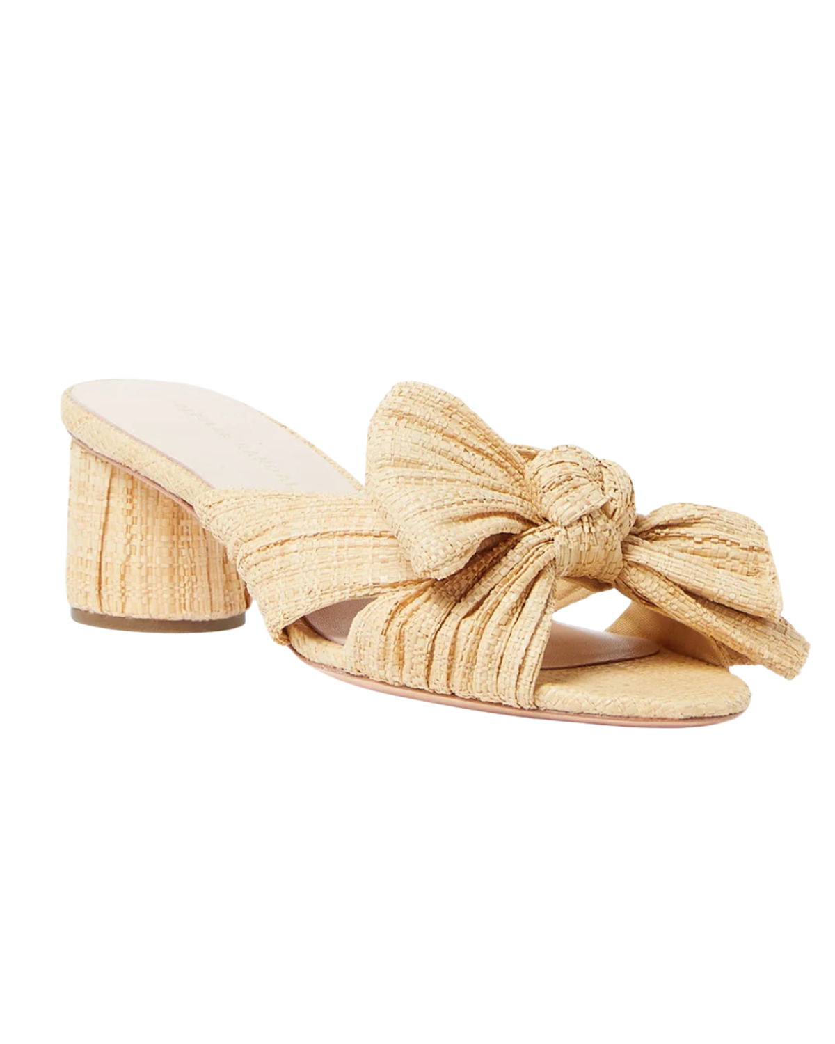 Emilia Pleated Knot Mule (Natural)