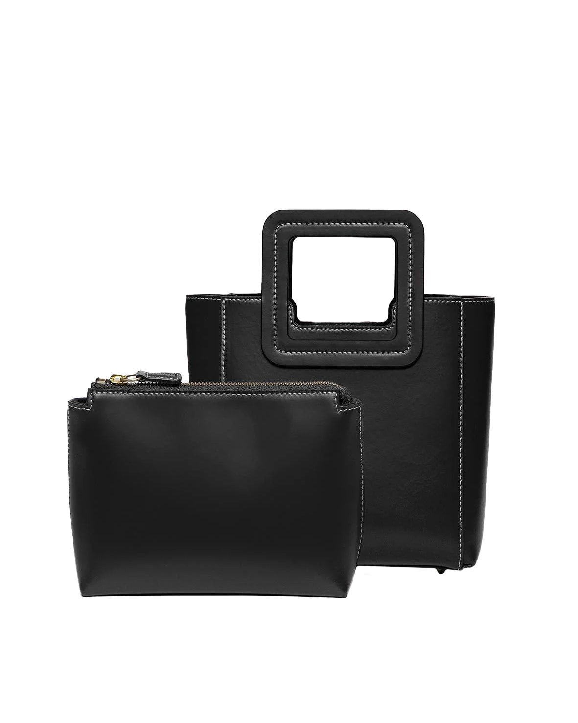 Mini Shirley Leather Bag (Black)